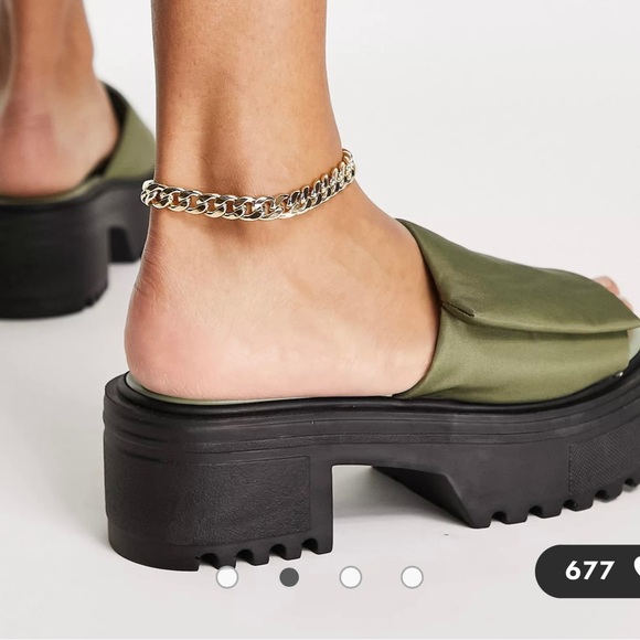 ASOS DESIGN MADE IN ITALY PADDED PLATFORM SANDAL - Picture 4 of 6